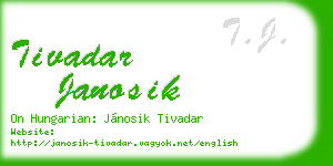 tivadar janosik business card
